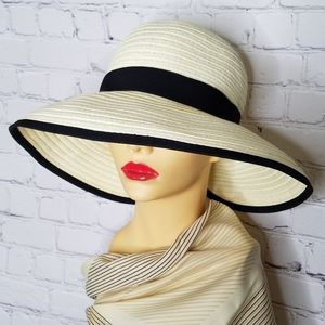 San Diego Hat Face Framer Back Bow Paper/Polyester